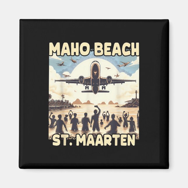 Maho Beach St. Maarten Magnet (Framsidan)