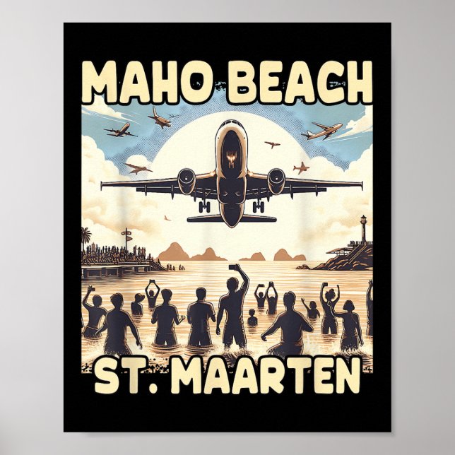 Maho Beach St. Maarten Poster (Framsidan)