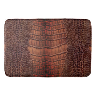 Mahogany Alligator Classic Reptile Leather (Faux) Badrumsmatta