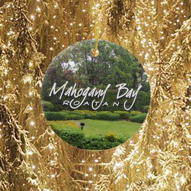 Mahogany Bay, Roatan, Honduras Julgransprydnad Keramik (Skapare uppladdad)