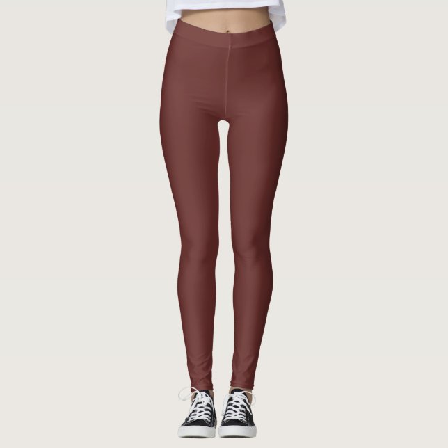 Mahogany Cherry Bliss: Elegant och Snyggt Leggings (Framsida)