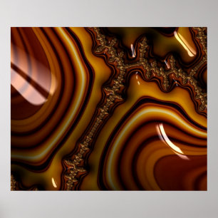 Mahogany - Fractal Print - Begränsad Edition Poster