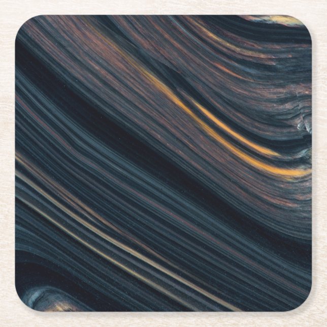 Mahogany Goldsheen Obsidian Underlägg Papper Kvadrat (Framsidan)