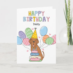 Mahogany Neapolitan Mastiff Birthday Kort