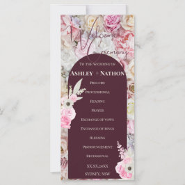 Mahogany Red Blommigt Arch Summer Bröllop Ceremony