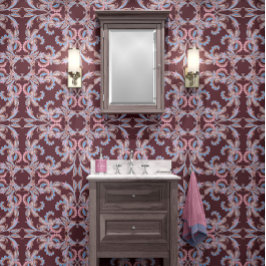 Mahogany Red-Brown Baroque Ornamental Design