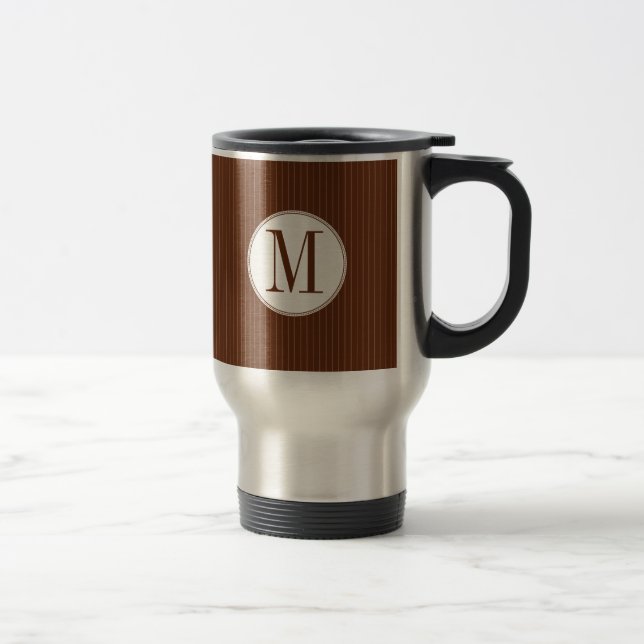 Mahogany Streck Single Monogram Mugg (Höger)