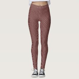 Mahogny Bliss Polka Prickar Leggings