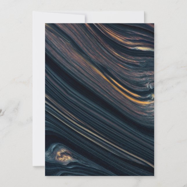 Mahogny Goldsheen Obsidian Tack Kort (Framsida)