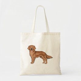 Mahogny Röd Golden Retriever Söt Tecknad Hund Tygkasse