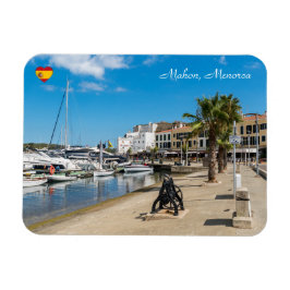 Mahon harbor och paseo maritimo - Menorca, Spanien Magnet