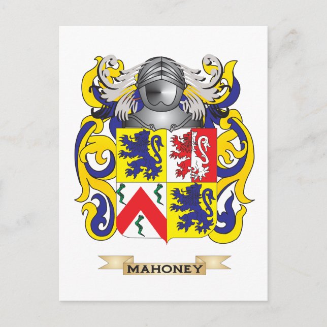 Mahoney Jackar av Arm (Family Crest) Vykort (Framsida)