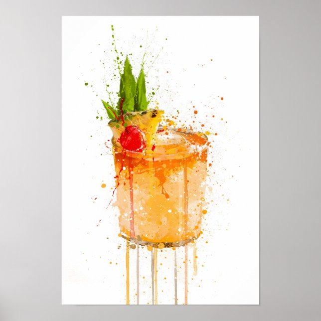 Mai Tai Cocktail Poster (Framsidan)