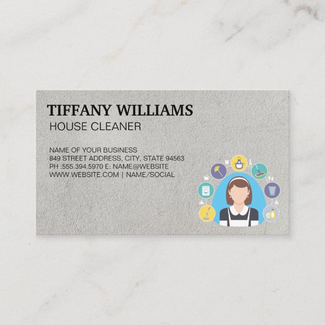 Maid and Städning Services | House Städning Visitkort (Framsida)