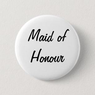 "Maid av heder" emblem Knapp