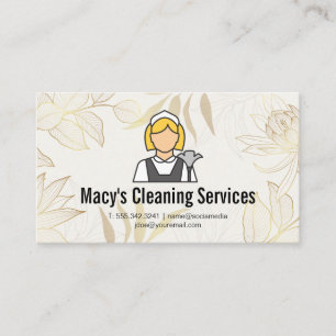 Maid Cleaner House Keeping Visitkort