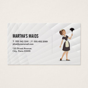 Maid Cleaner med Duster Visitkort