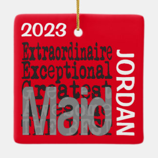 Maid Extraordinaire ANPASSNINGSBAR Julgransprydnad Keramik