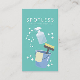 Maid för tjänsten Spray Flaska & Bucket Städning Visitkort
