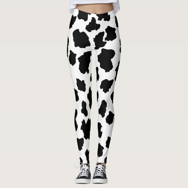 Maid Holstein för mjölk för prickig muko Leggings (Framsida)