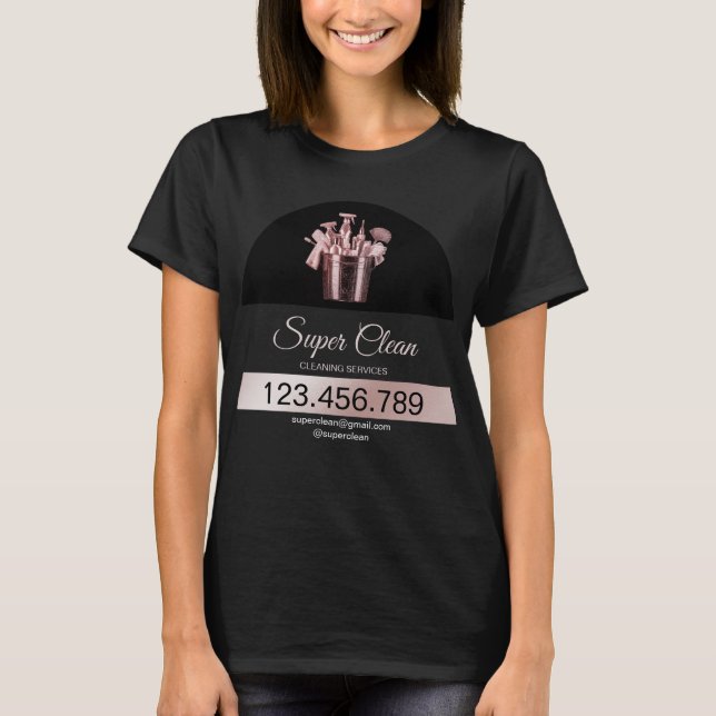 Maid House Städning Household Holograph T Shirt (Framsida)