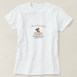 Maid House Städning Service Blommigt Maid Business T Shirt
