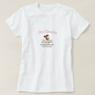 Maid House Städning Service Blommigt Maid Business T Shirt