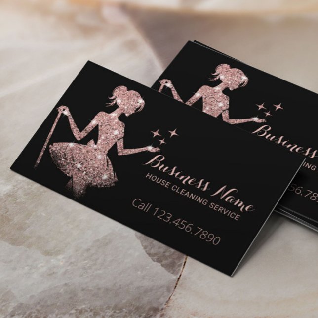 Maid Magic Städning Service ro Guld Visitkort (Skapare uppladdad)