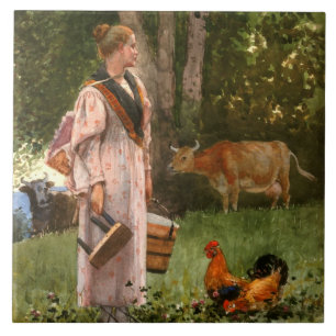 Maid Mjölk (Rustic Dairy Farm) Kakelplatta