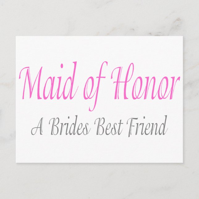 Maid of honor (A Brides Best Friend) Vykort (Framsida)