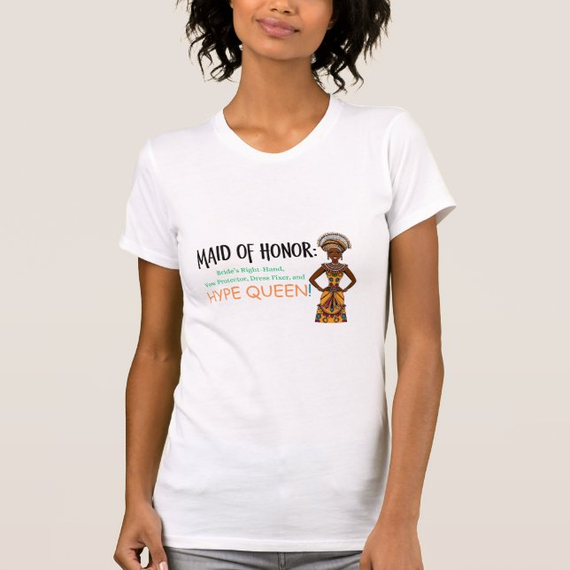Maid of honor African Inspired T Shirt (Framsida)