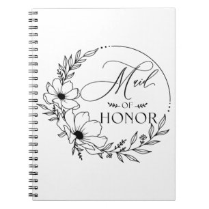maid of honor anteckningsbok