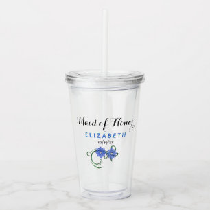 Maid of honor Bachelorette Party Bröllop Blue Take Away Mugg
