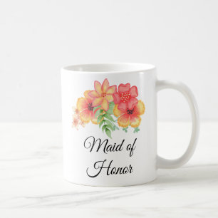 Maid of honor Blommigt Bouquet Mugg