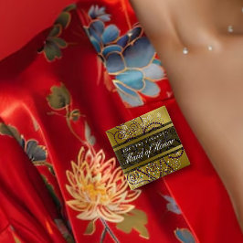 MAID OF HONOR Boho Spiral Guld Chic Bröllopsfest Knapp