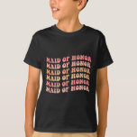 Maid of honor Bridesmaid Retro Groovy Bachelorette T Shirt<br><div class="desc">Maid of honor Bridesmaid Retro Groovy Bachelorette Party</div>