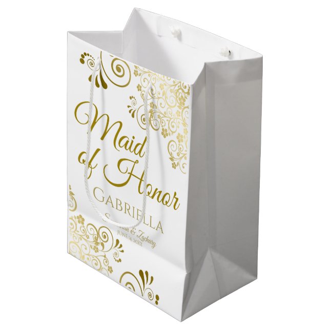 Maid of honor Bröllop Gift-blocket - medel (Framsidan Vinklad)