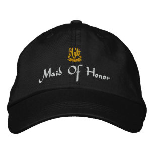 Maid of honor Bröllop I Brown Broderad Keps