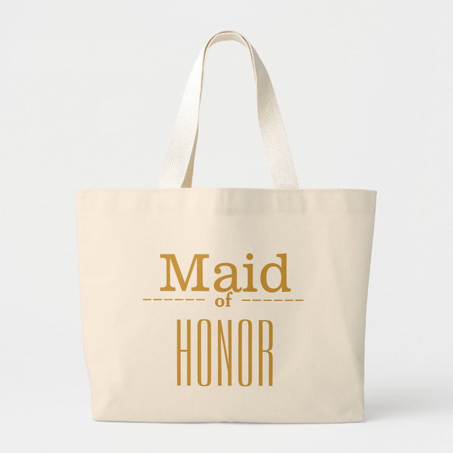 Maid of honor Bröllop Personlig Jumbo Tygkasse (Framsidan)