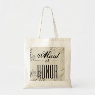 Maid of honor Bröllop Personlig Tote Bag Tygkasse