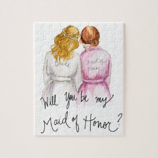 Maid of honor? Brud R L bulleMaid för Pussel