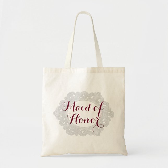 Maid of honor | Brudens sida Tote Tygkasse (Framsidan)