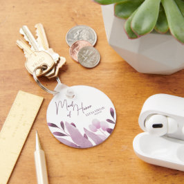 Maid of honor Burgundy Big Lövs Bröllop Gift Nyckelring