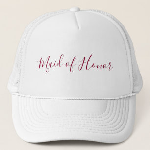 Maid of honor Burgundy-skript Keps