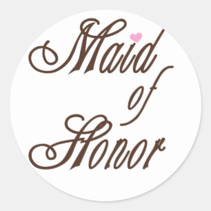 Maid of honor Classy Runt Klistermärke
