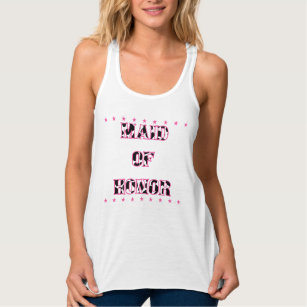 Maid of honor Disco Cowgirl Bachelorette Party Linne Med Racerback