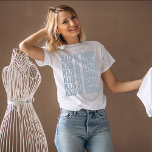 Maid of honor Dusty Blue Matching Brudens sida T Shirt<br><div class="desc">Är du tittar för perfekt bachelorette-partiets utrustning? Gruppera med dina flickvänner och plocka ut matchande t-shirts för er alla! De här dammiga blå Maid of honor-skjortorna är perfekter för en roligt, en bakåtlagd bachelorettfest. Plocka från olika typer av bakteriepartiteman för att bli inspirerad. Oavsett om du planerar att slå på...</div>