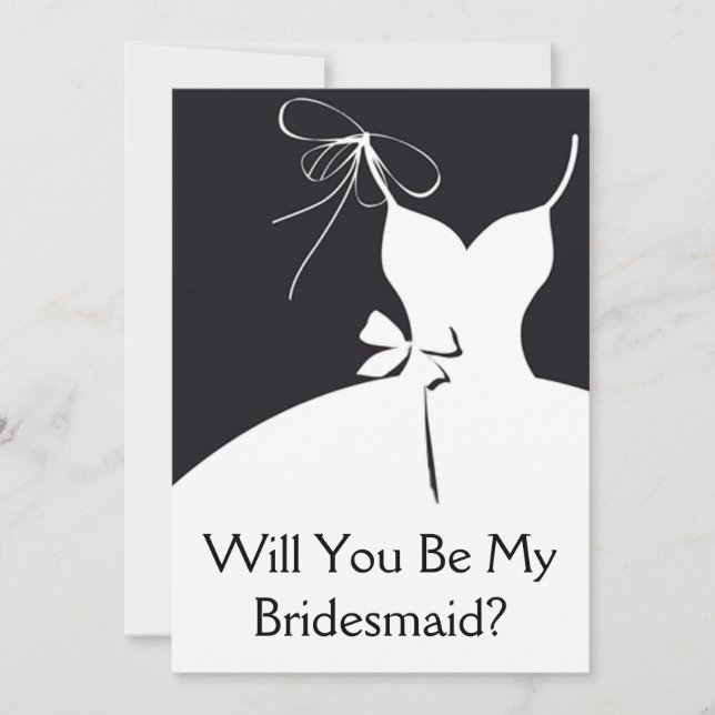 Maid of honor eller Bridesmaid Inbjudningar (Framsida)