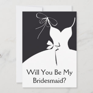 Maid of honor eller Bridesmaid Inbjudningar