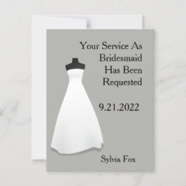 Maid of honor eller Bridesmaid Reminder Magnetisk Inbjudningskort
